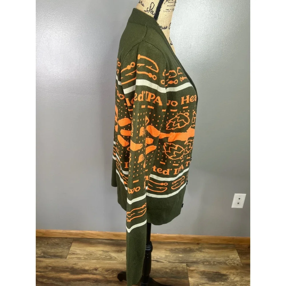 Bell's Brewery Two Hearted IPA Knit Cardigan size small beer craft